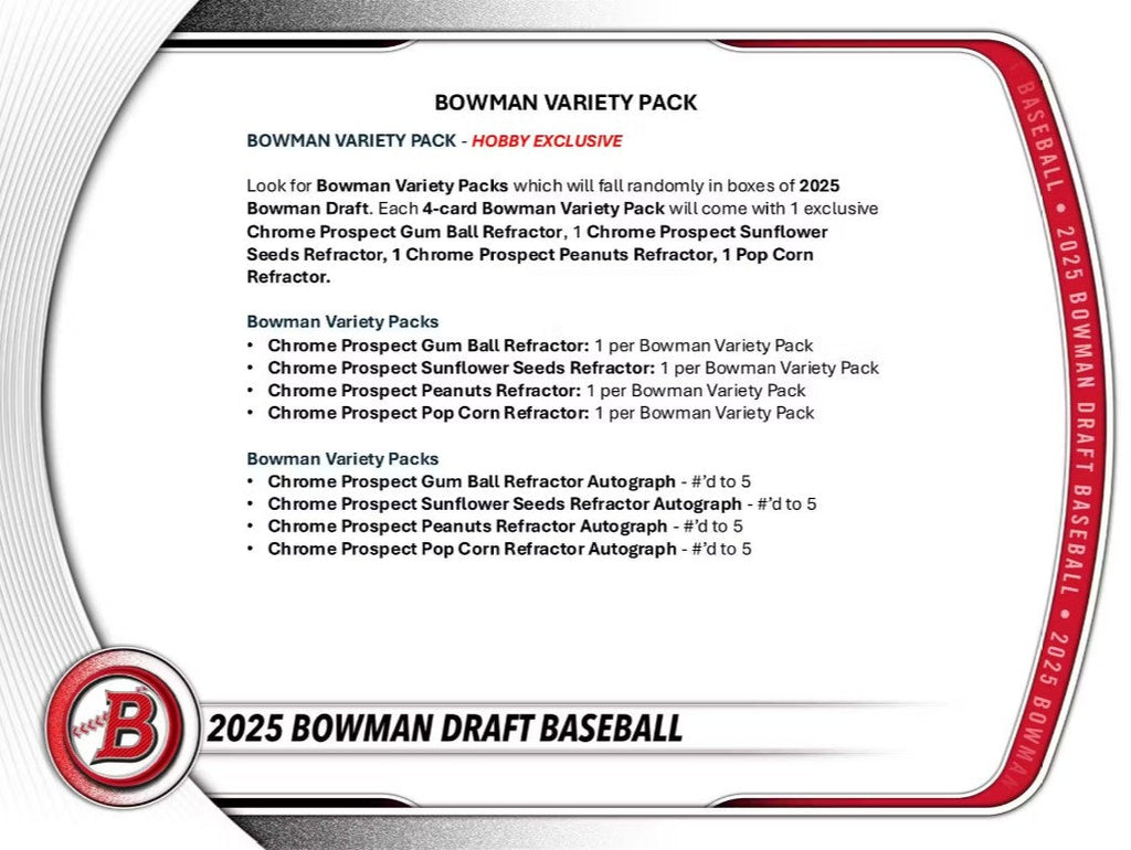 2025 Bowman Draft Baseball Super Jumbo Box