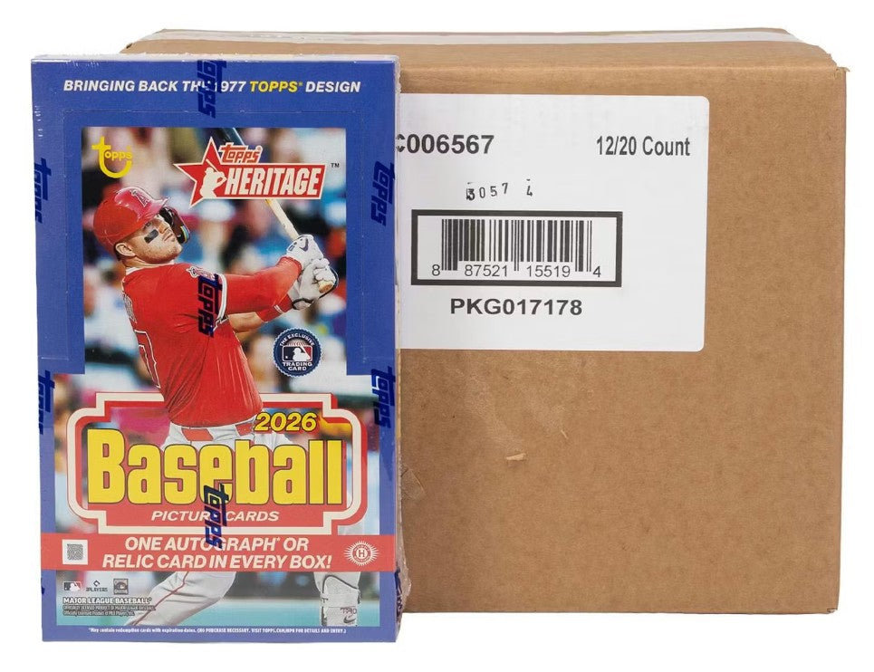 2026 Topps Heritage Baseball Hobby 12er Box Case
