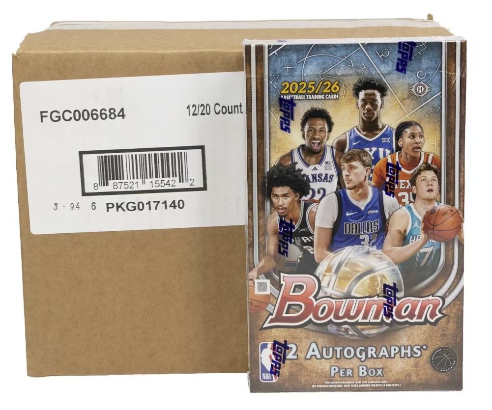 2025/26 Bowman Basketball Hobby 12-Box Case (Presell)