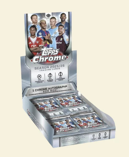 2025 Topps Chrome UEFA Champions League Soccer Hobby Box