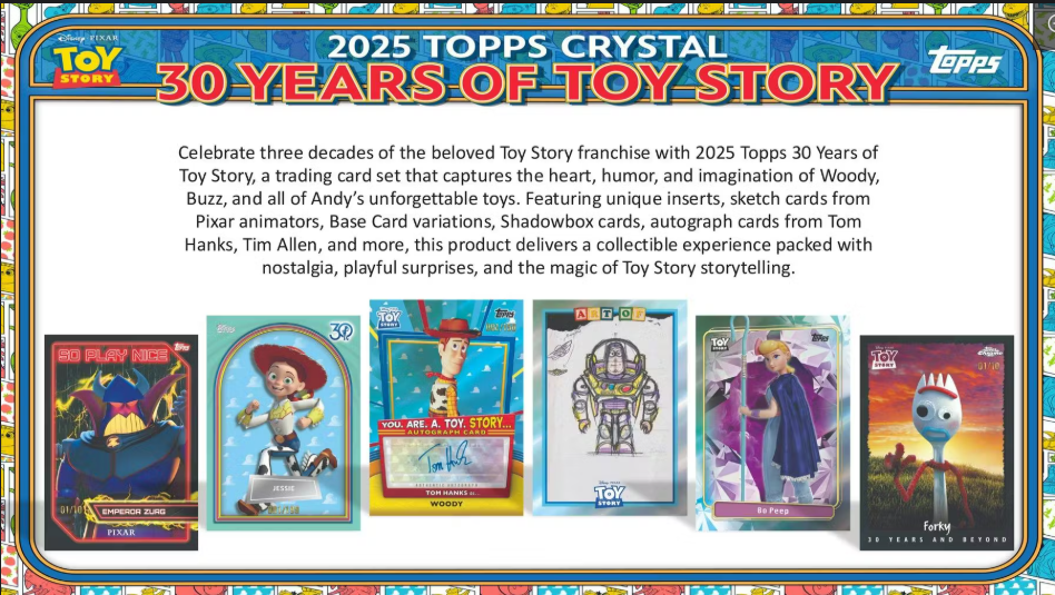 2025 Topps Crystal 30 Years of Toy Story Hobby Box