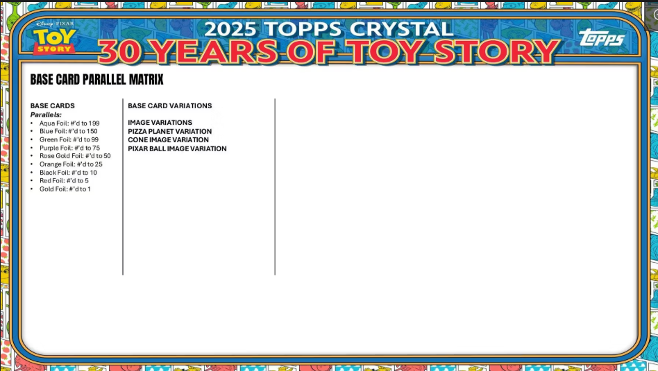 2025 Topps Crystal 30 Years of Toy Story Hobby Box