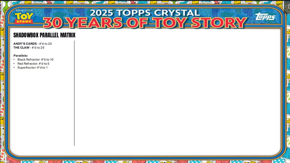2025 Topps Crystal 30 Years of Toy Story Hobby Box