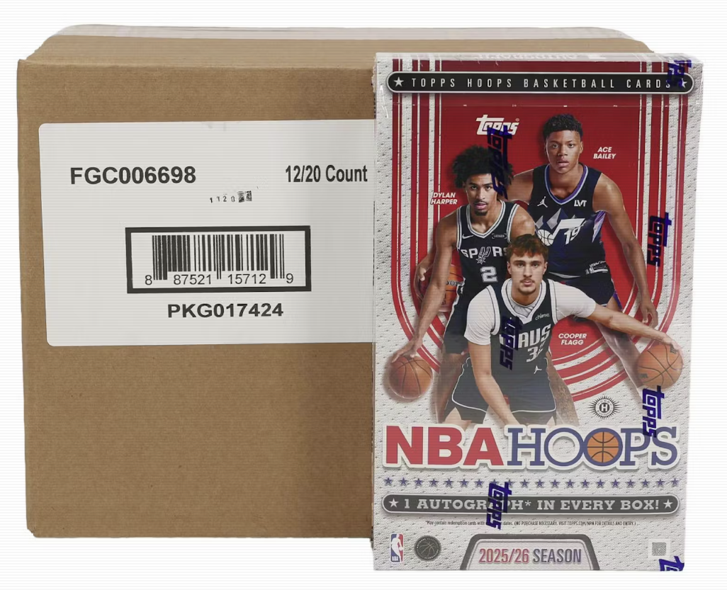 2025/26 Topps Hoops Basketball Hobby 12-Box Case (Presell)