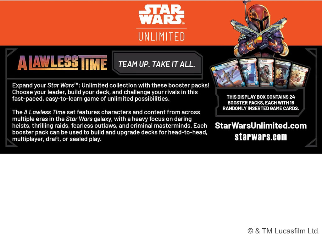 Star Wars Unlimited TCG: A Lawless Time Booster Box Carbonite Edition (12 Packs)