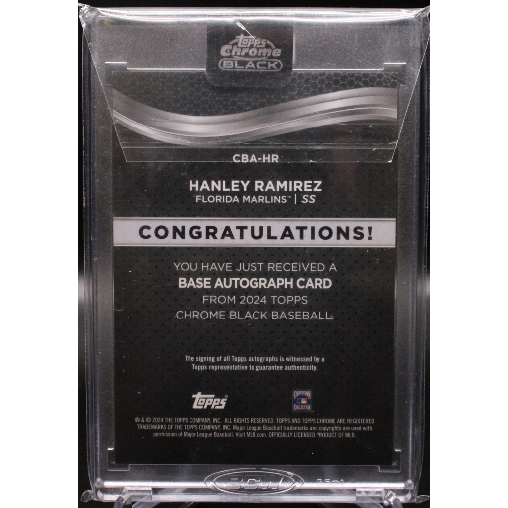 2024 Topps Chrome Black CBA-HR Hanley Ramirez Auto Red