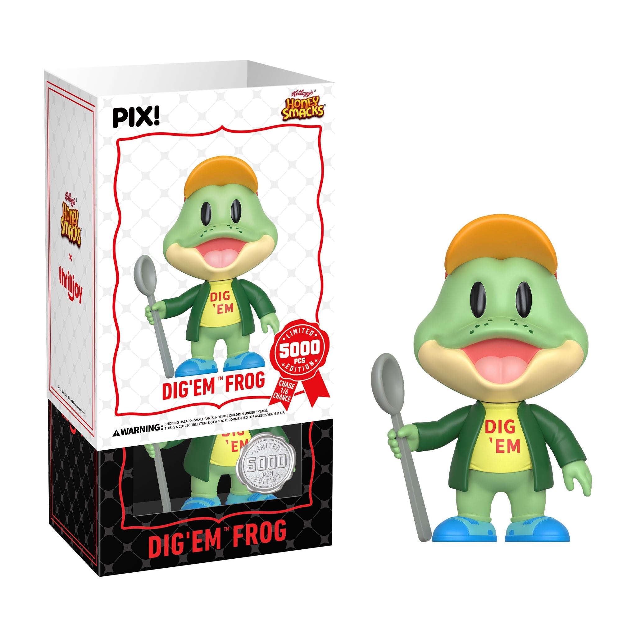 Thrilljoy PIX! Dig'Em Frog Honey Smacks LE 5000 (Sealed Case of 24)
