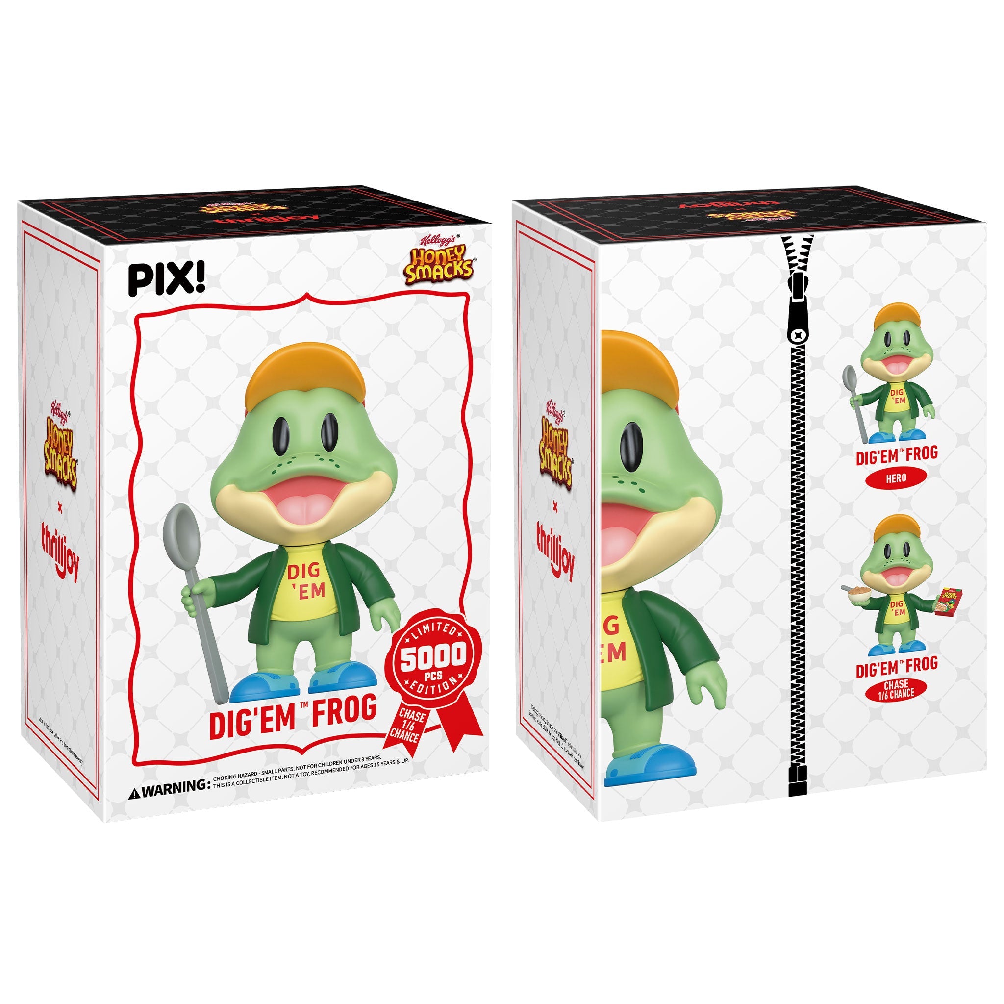 Thrilljoy PIX! Dig'Em Frog Honey Smacks LE 5000 (Sealed Case of 24)