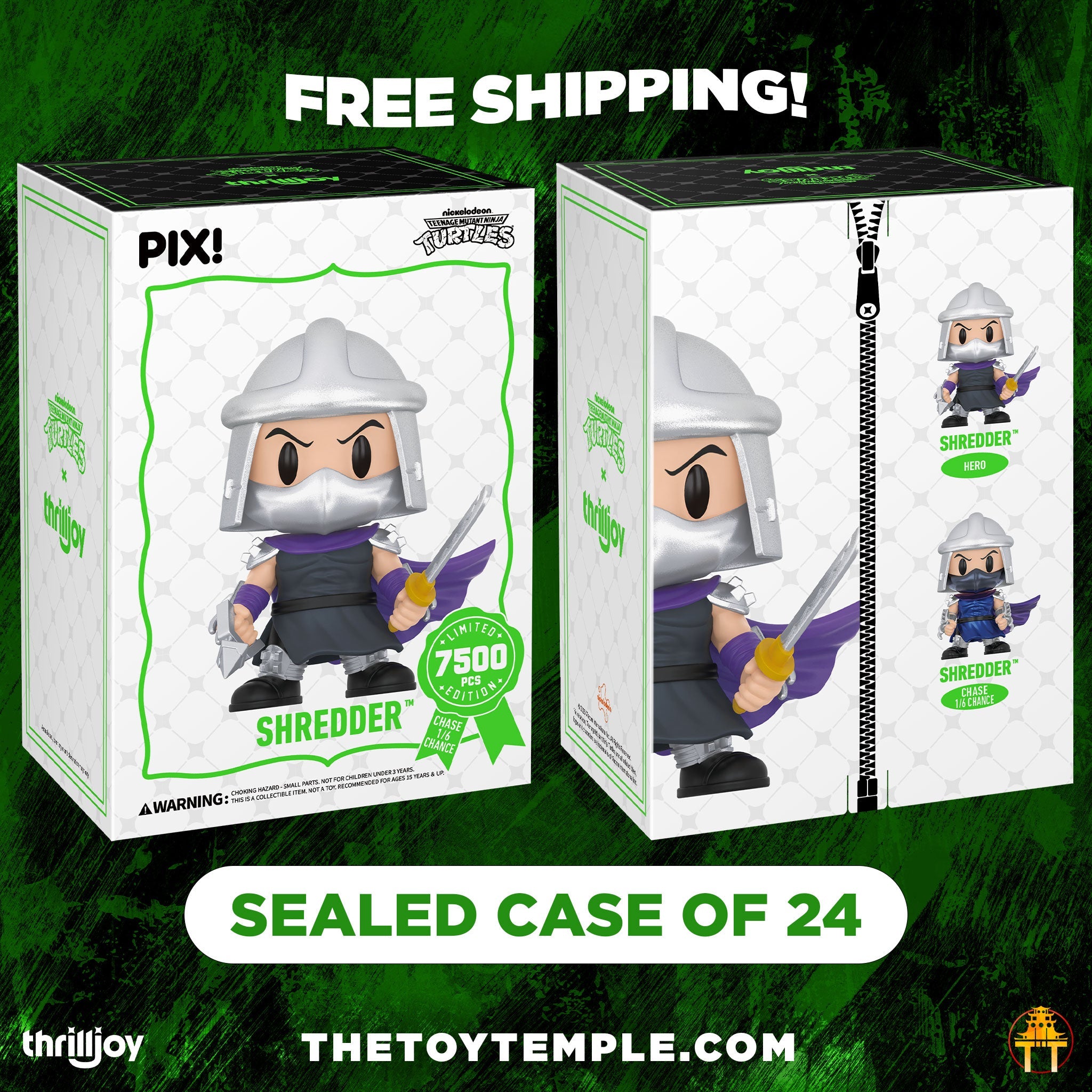 Thrilljoy PIX! Shredder Teenage Mutant Ninja Turtles LE 7500 (Sealed Case of 24)