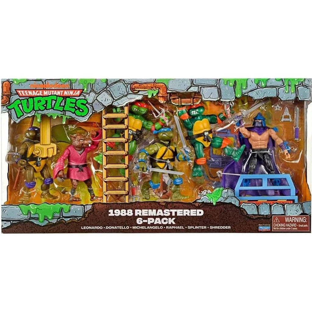 Teenage Mutant Ninja Turtles Classic 1988 Remastered Action Figure 6 Pack 4.5" Figure