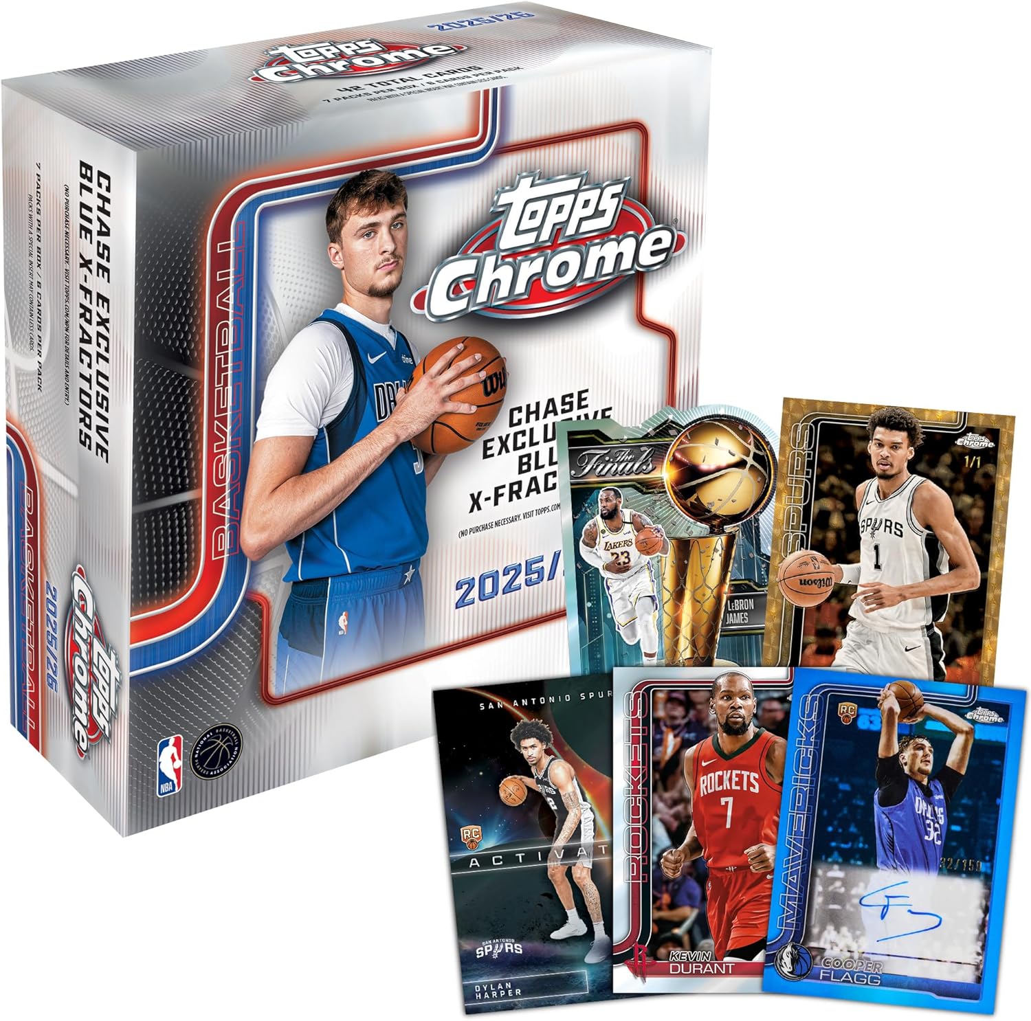2025-26 Topps Chrome Basketball Mega Box - 7 Packs