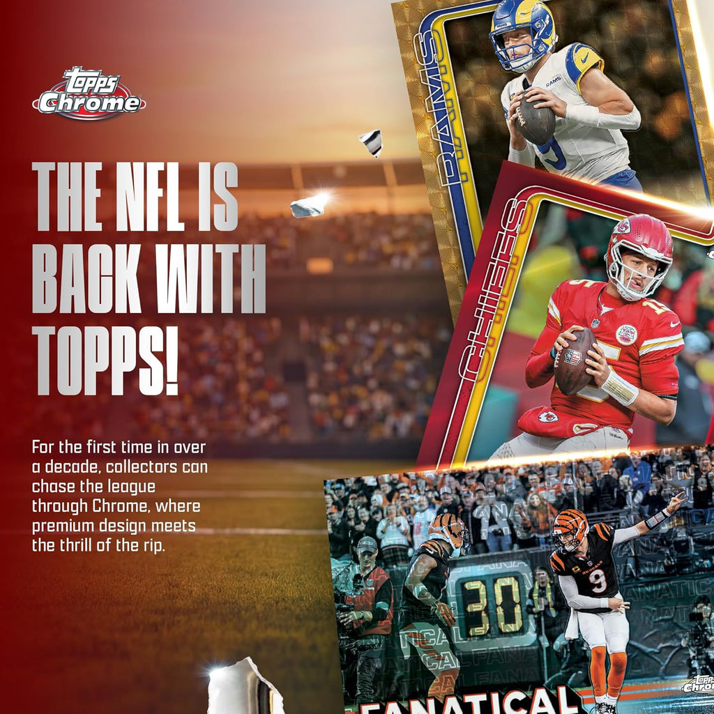2025 Topps Chrome NFL - Mega Box (42 Cards)