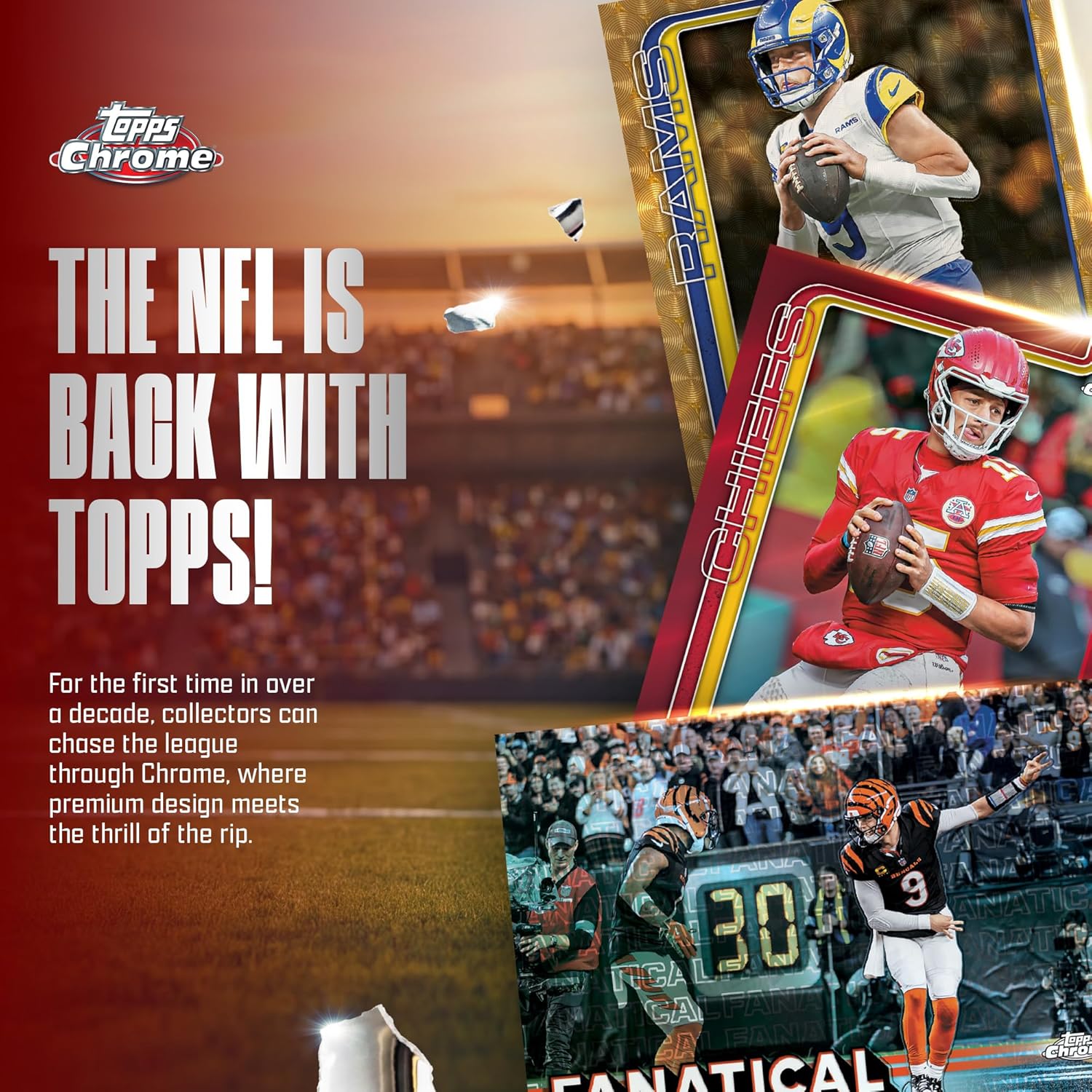 2025 Topps Chrome NFL - Mega Box (42 Cards)