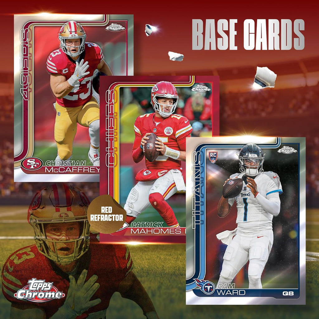 2025 Topps Chrome NFL - Mega Box (42 Cards)