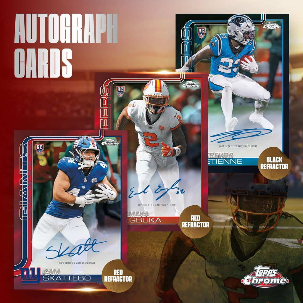 2025 Topps Chrome NFL - Mega Box (42 Cards)
