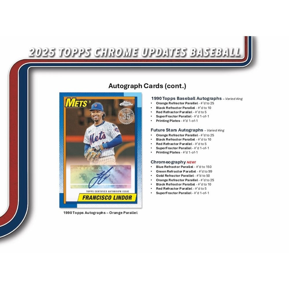 Topps Chrome Update Series Baseball 2025: Mega Box - 7 Packs
