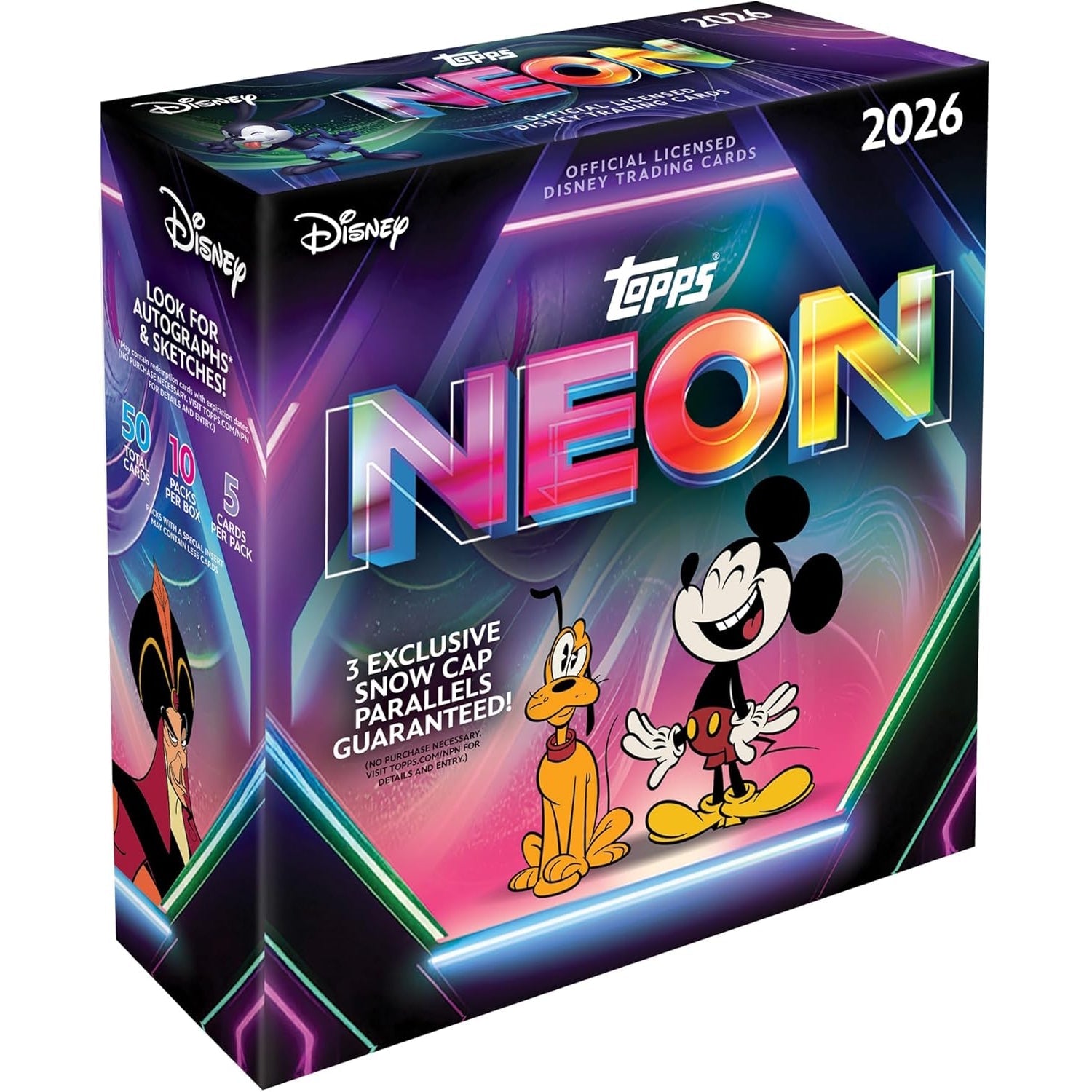 2026 Topps Neon Disney - Mega Box (50 Cards)