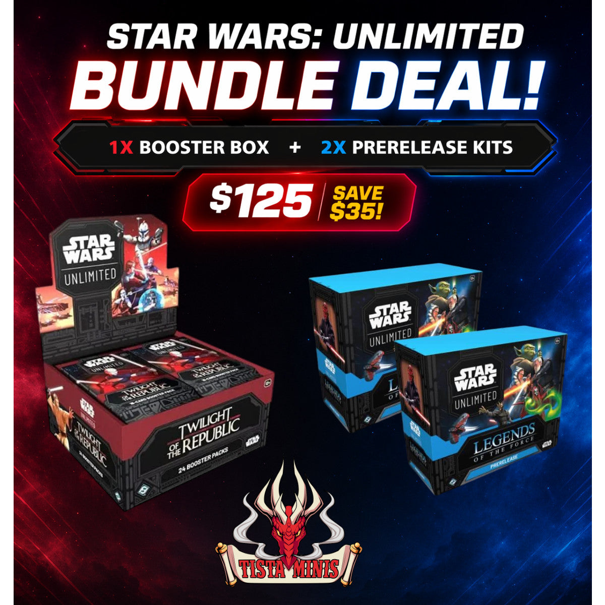 Twilght Republic + 2 Legends of the Force Prerelease Kits (Save $35)