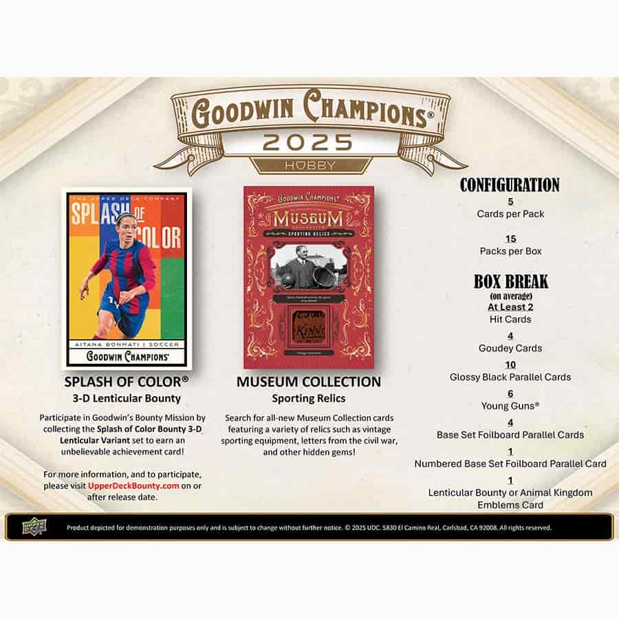 2025 UPPER DECK GOODWIN CHAMPIONS BOOSTER BOX