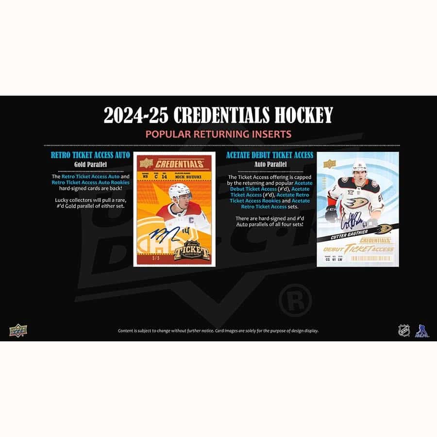 2025 UPPER DECK CREDENTIALS HOCKEY