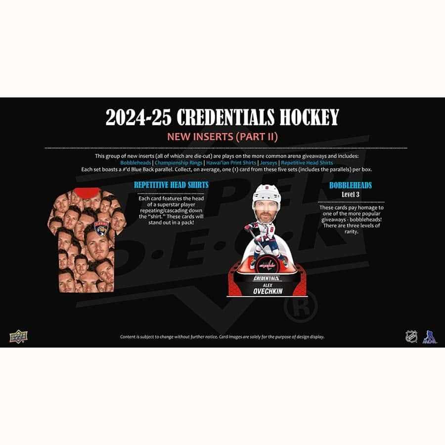 2025 UPPER DECK CREDENTIALS HOCKEY