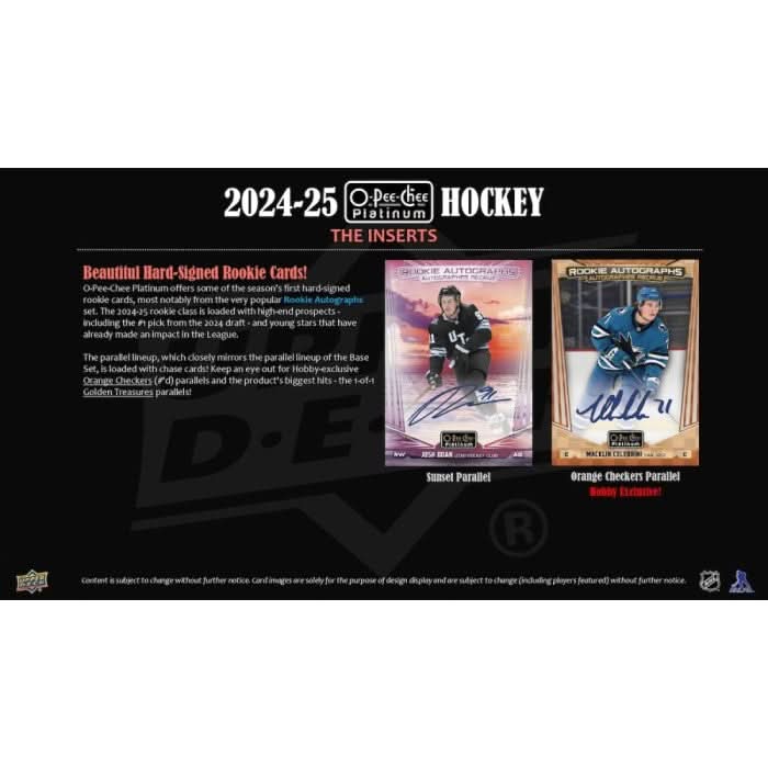 2025 UPPER DECK O-PEE-CHEE PLATINUM HOCKEY HOBBY