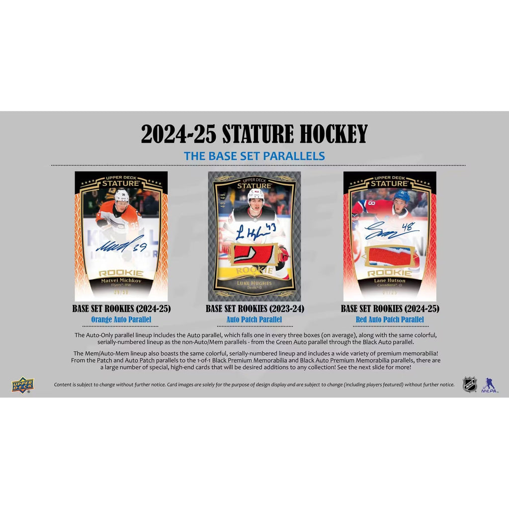 2024-2025 UPPER DECK STATURE HOCKEY