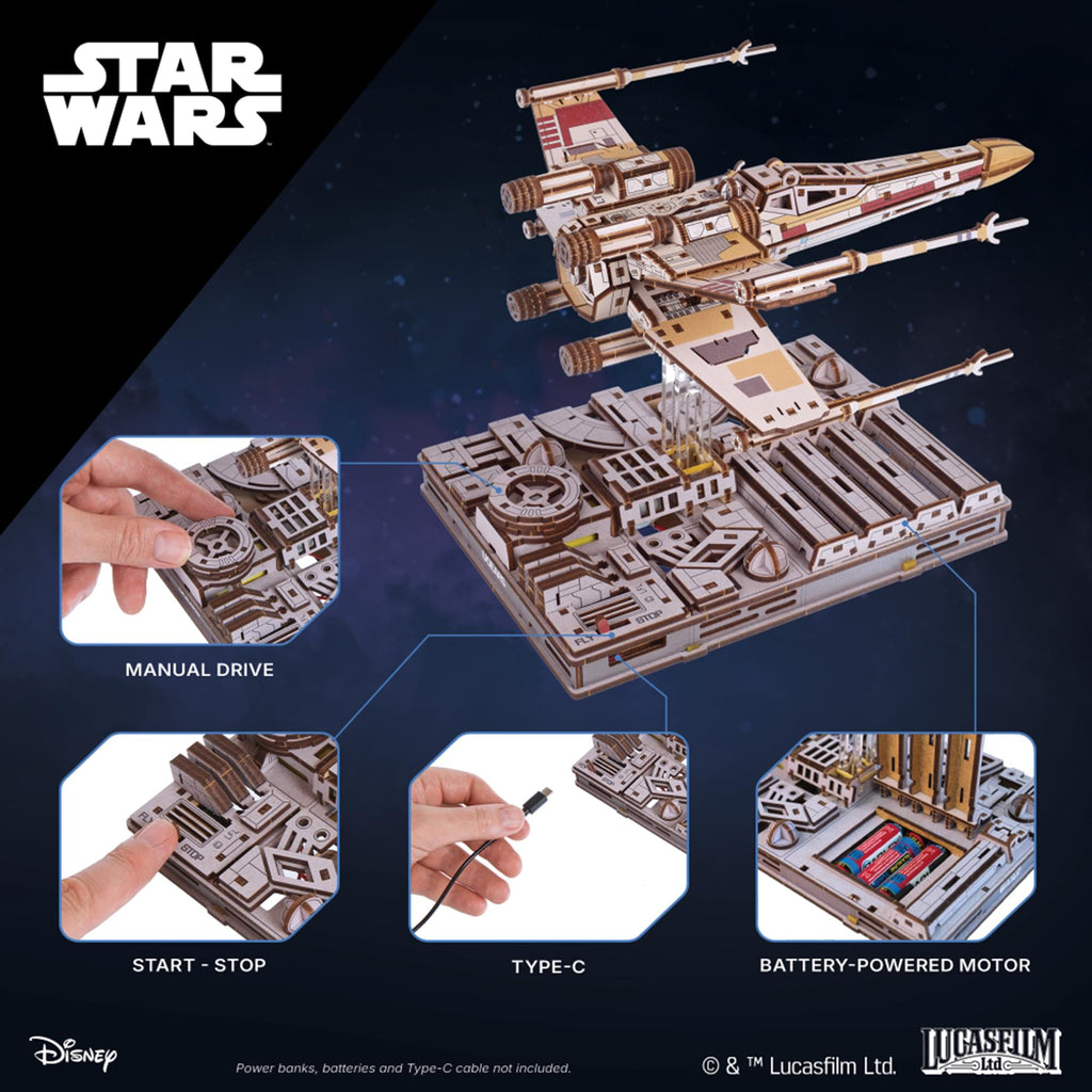 Star Wars X-Wing Starfighter 3D Wooden Puzzle Mechanical Model Kit