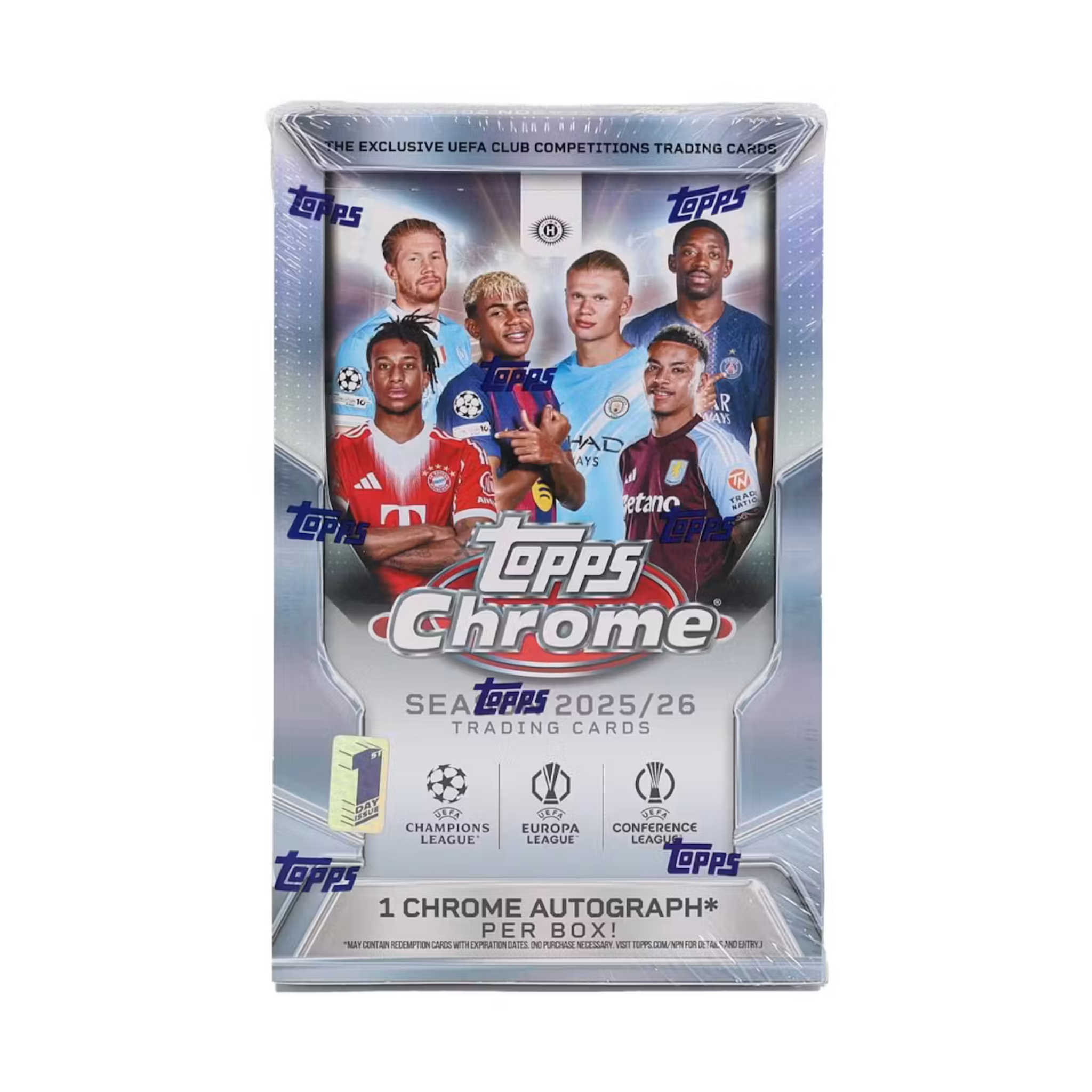 2025-26 Topps UEFA Chrome FDI First Day Issue Box