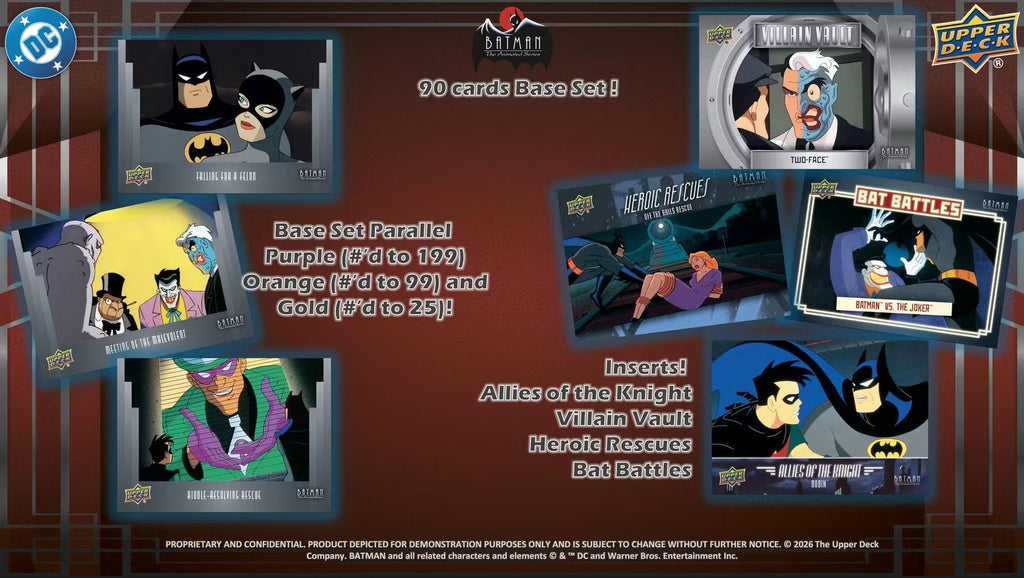 2026 Upper Deck Batman the Animated Series Hobby Box *Kontaktieren Sie uns für eine Bestellung*