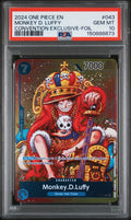 MONKEY D. LUFFY CONVENTION EXKLUSIV-FOIL 2024 ONE PIECE PROMOS PSA GEM MT 10