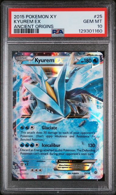 PSA 10 - 2015 POKEMON XY ANCIENT ORIGINS #25 KYUREM EX ANCIENT ORIGINS