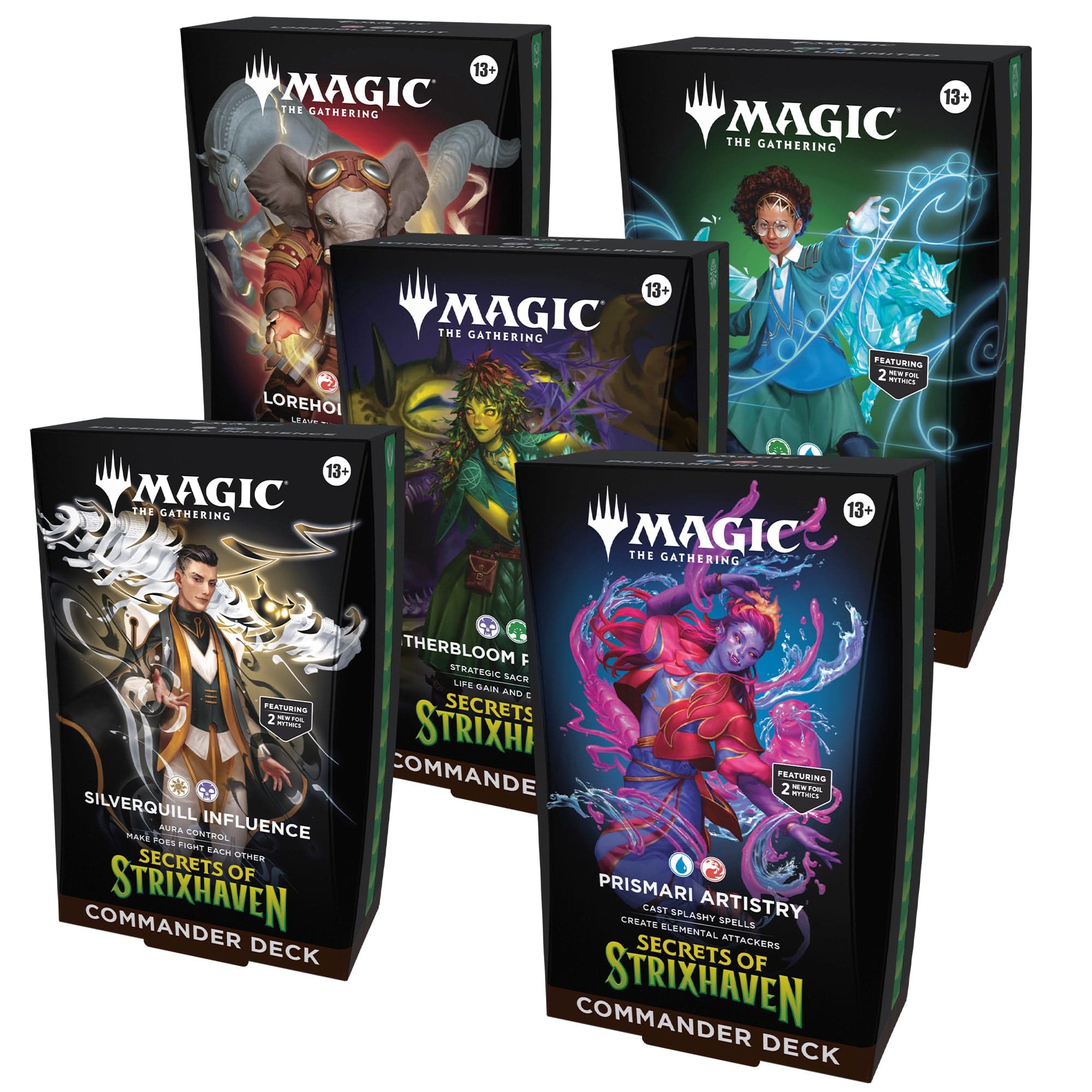 MTG Secrets of Strixhaven -Set of 5- Commander Decks