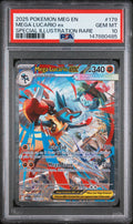MEGA LUCARIO ex SPECIAL ILLUSTRATION RARE 2025 POKEMON MEG EN-MEGA EVOLUTION PSA GEM MT 10
