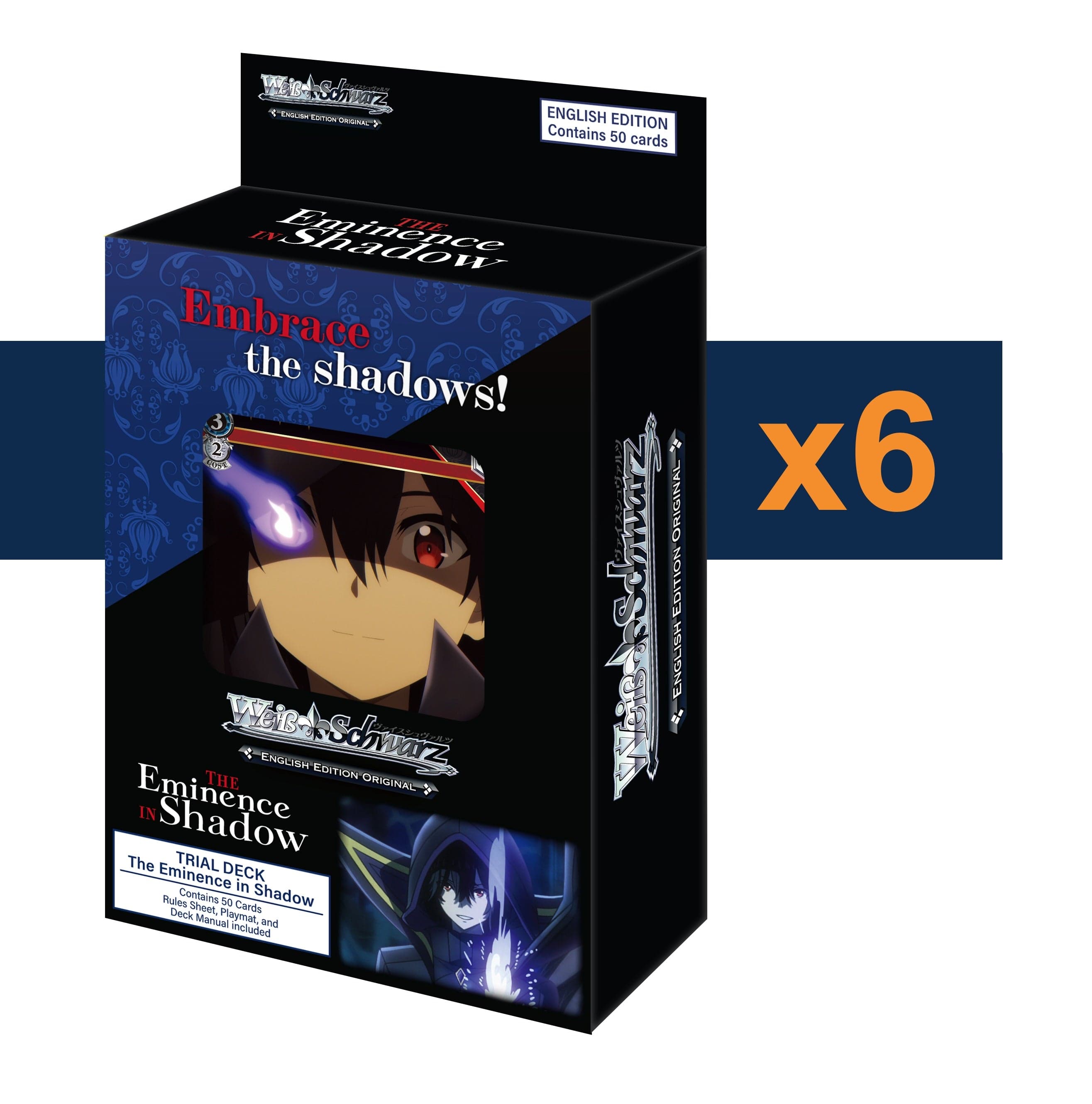 Weiss Schwarz: Eminence in Shadow (English) Trial Deck+ [x6] Sealed Display
