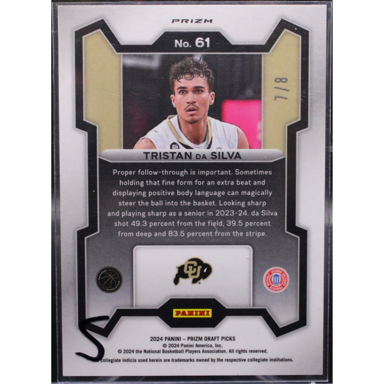 2024 Panini Prizm Draft Picks Basketball - Tristan Da Silva 61 - Green Scope /8
