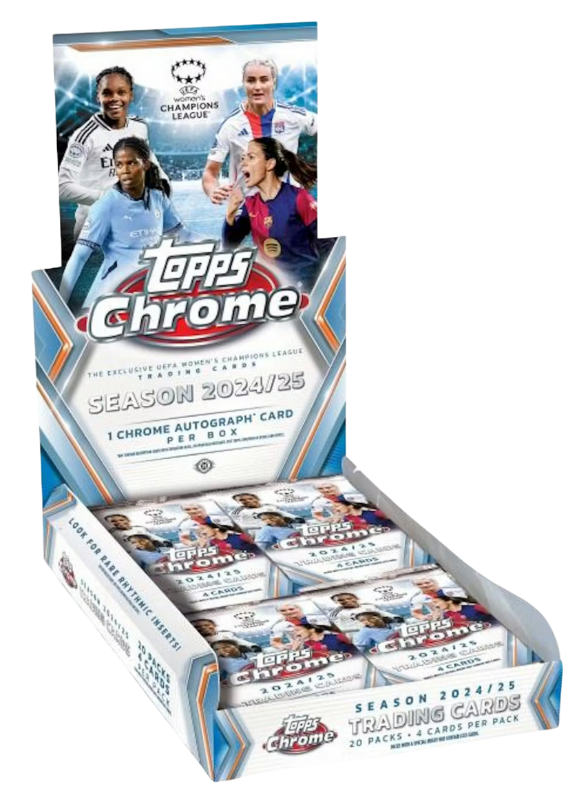 2024-25 Topps Chrome UEFA Women's Champions League Soccer Hobby Box