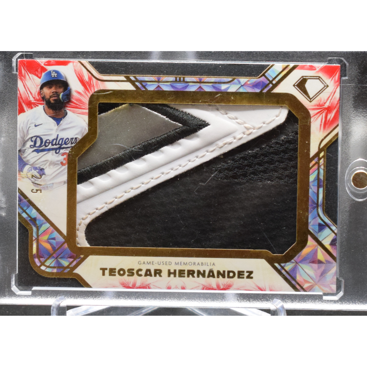 2025 Topps Diamond Icons Baseball - Teoscar Hernandez PPR-TH - Preeminent Pieces Relic /5 Game used cleat