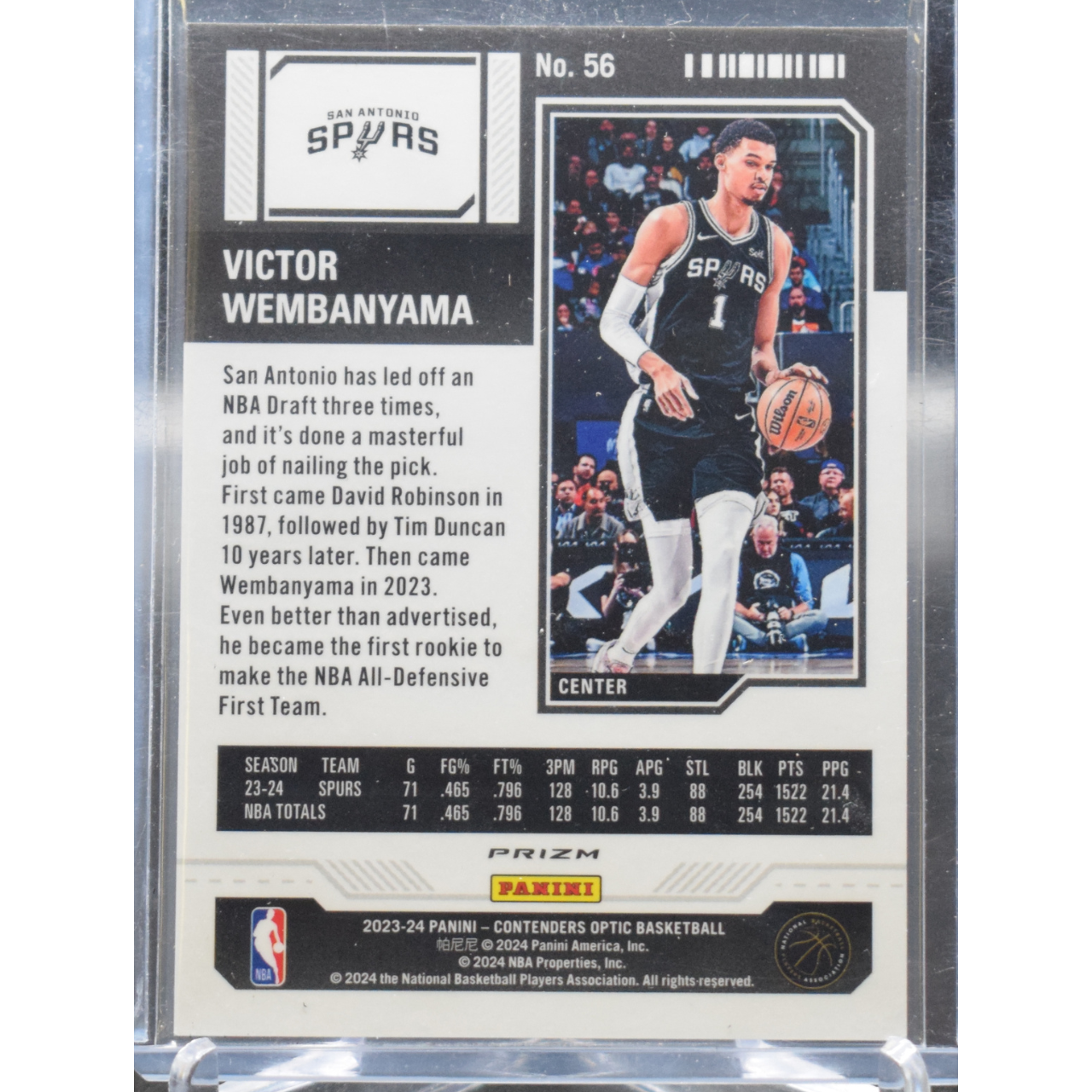 2023-24 Panini Contenders Optic Basketball - Victor Wembanya 56 - Red