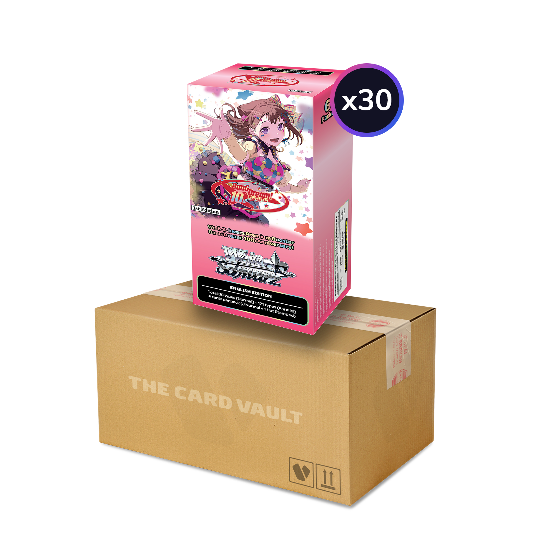 Weiss Schwarz - BanG Dream! 10th Anniversary! - Display Case (30x Booster Boxes)