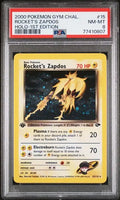 2000 POKEMON GYM CHALLENGE #15 ROCKET'S ZAPDOS HOLO-1ST EDITION PSA 7