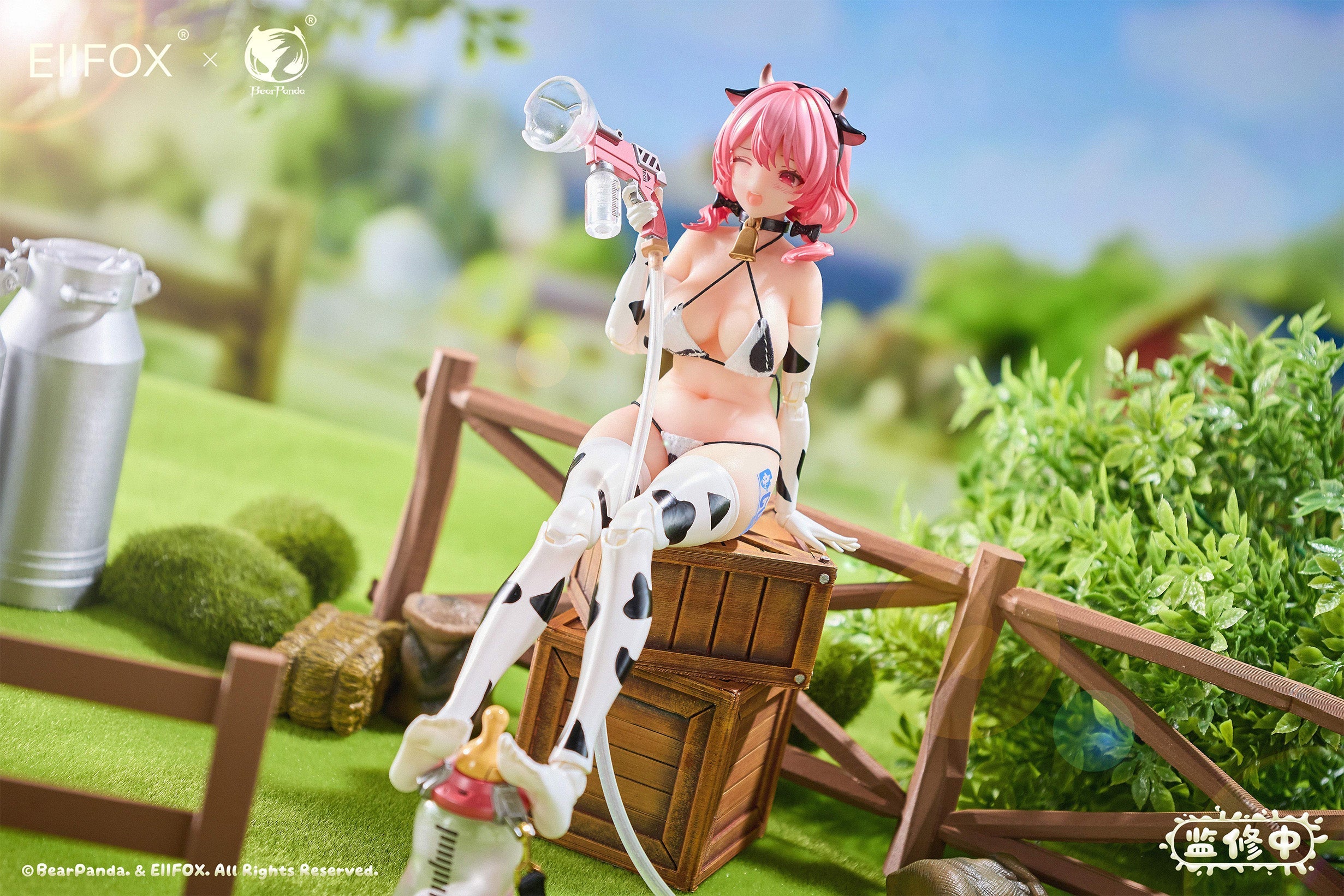 BearPanda x EIIFOX MOMO Cow Ver. 1/8 Action Figure JAPAN OFFICIAL