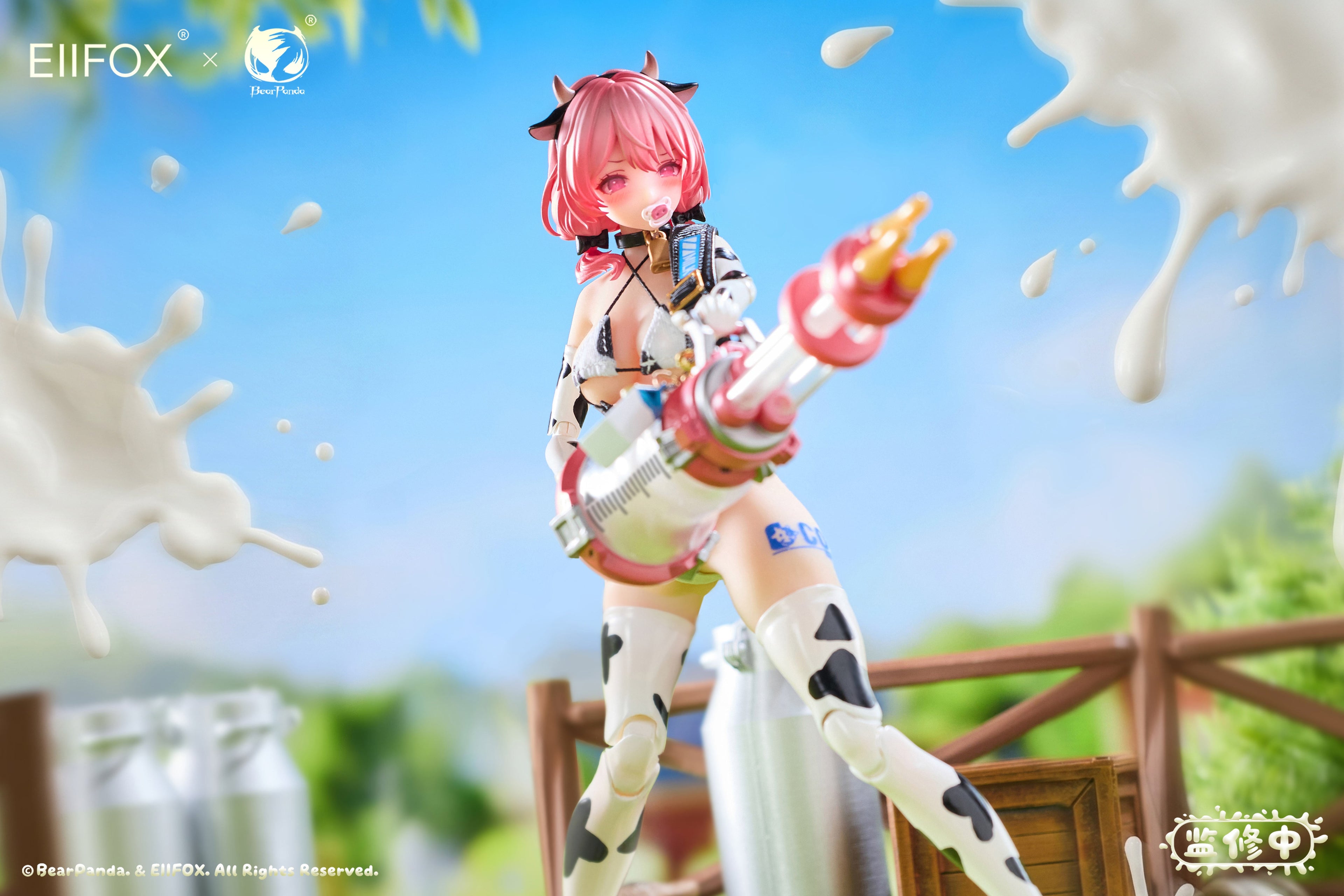BearPanda x EIIFOX MOMO Cow Ver. 1/8 Action Figure JAPAN OFFICIAL