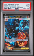 MEGA CHARIZARD X ex SPECIAL ILLUSTRATION RARE 2025 POKEMON PFL EN-PHANTASMAL FLAMES PSA MINT 9