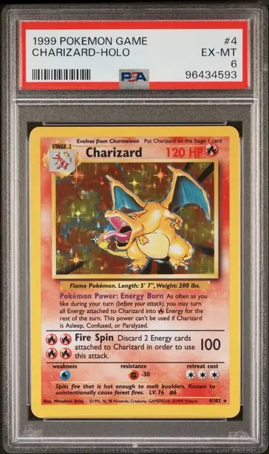 PSA 6 -1999 POKEMON GAME #4 CHARIZARD/BLASTOISE/VENUSAUR TRIO -HOLO