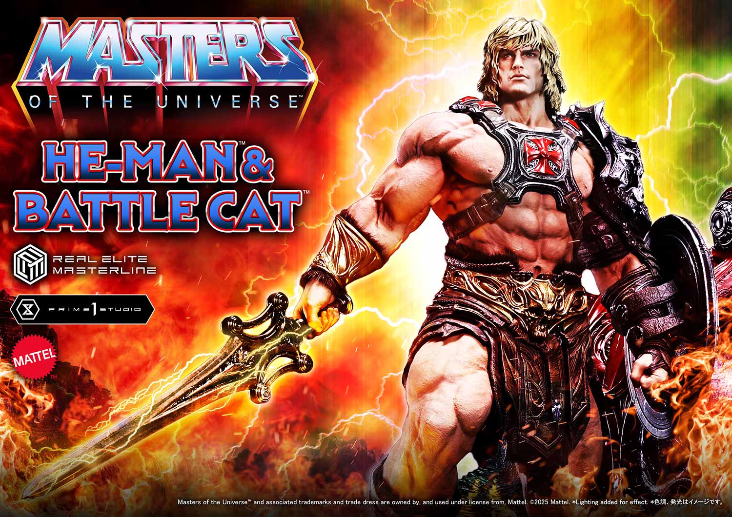 Real Elite Masterline Masters of the Universe He-Man &amp; Battle Cat