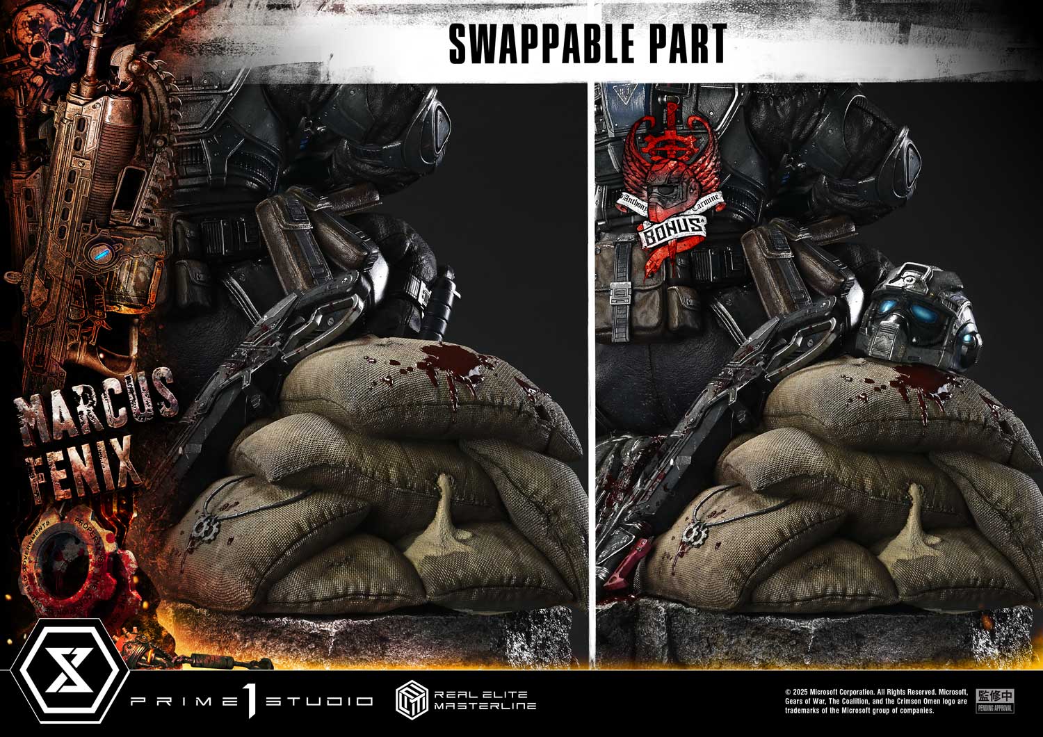 Real Elite Masterline Gears of War: Reloaded Marcus Fenix Ultimate Bonus Version