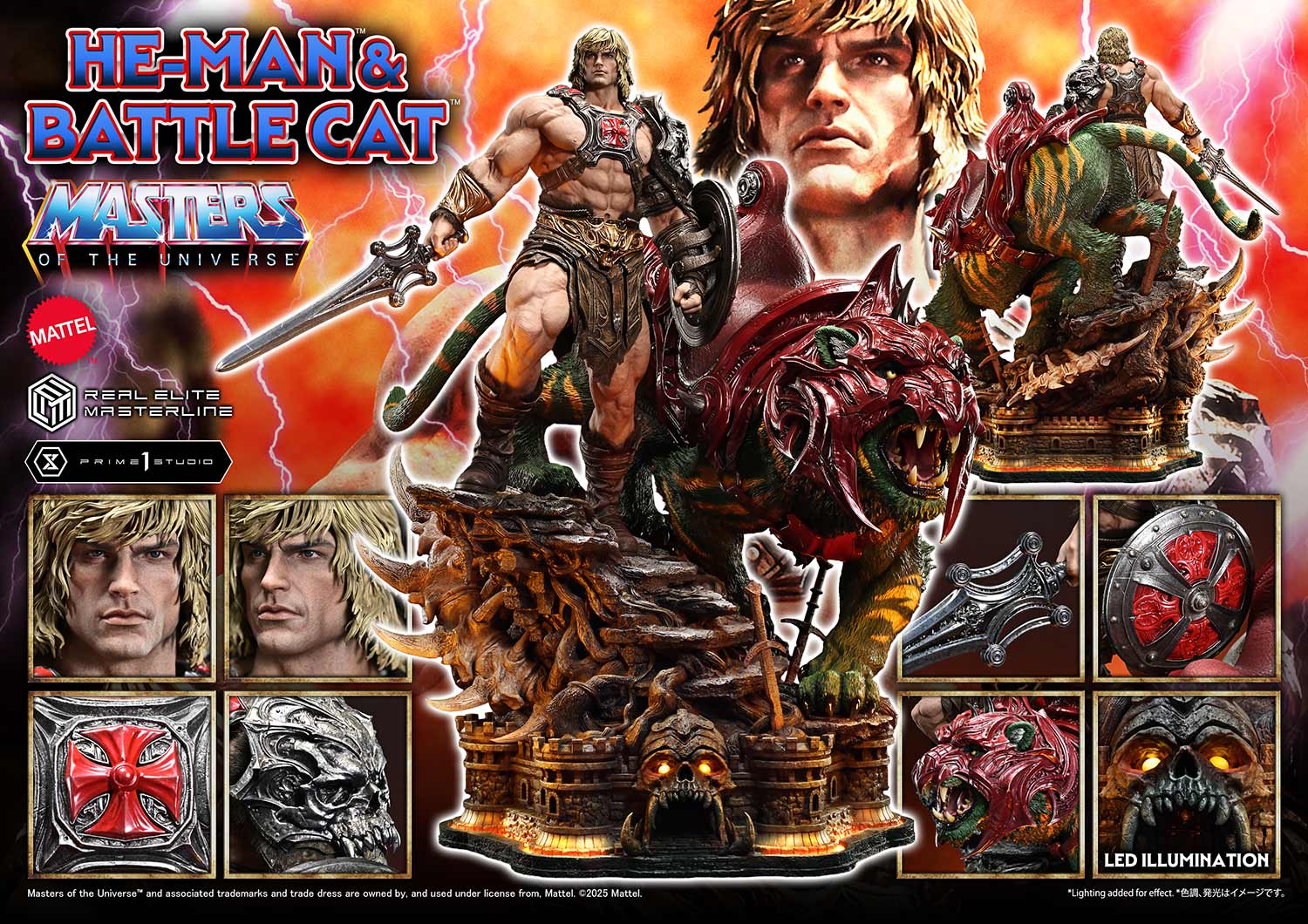 Real Elite Masterline Masters of the Universe He-Man &amp; Battle Cat