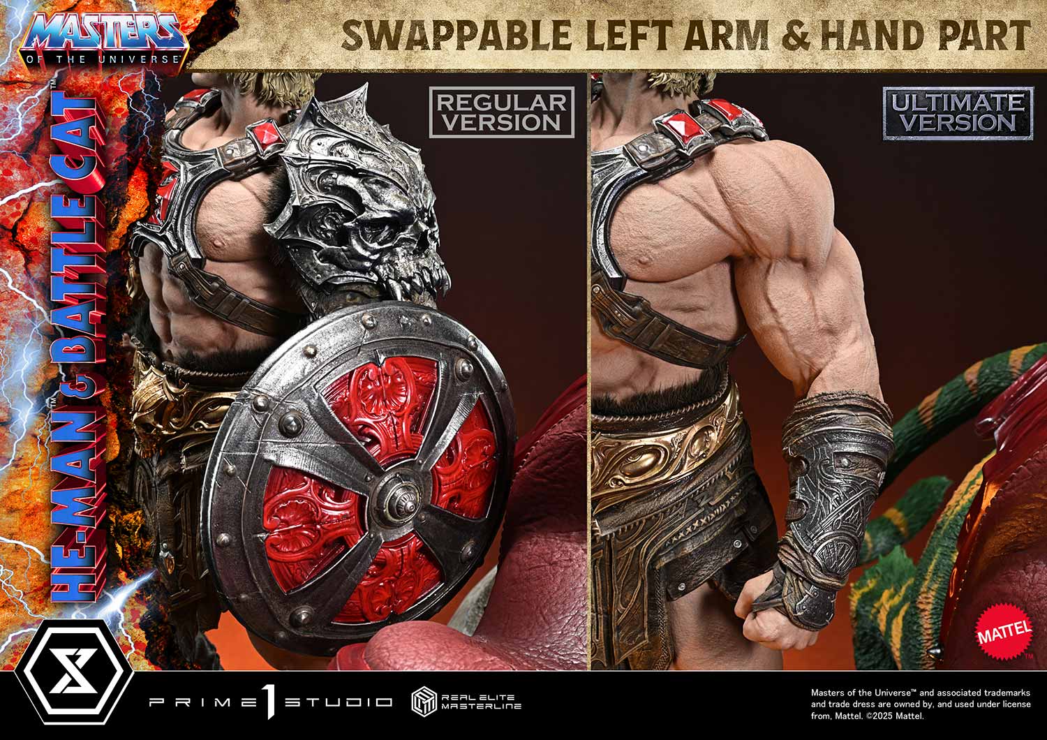 Real Elite Masterline Masters of the Universe He-Man &amp; Battle Cat Ultimate Bonus Version