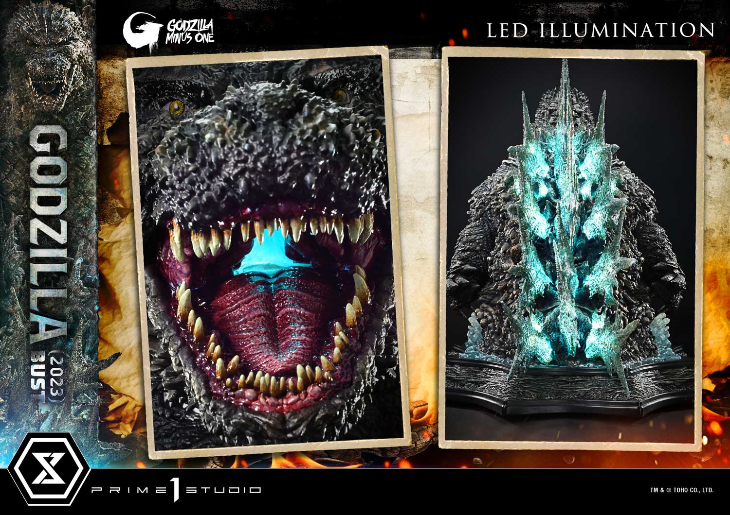 Life Size Bust GODZILLA MINUS ONE (Film) Godzilla (2023) Bonus Version